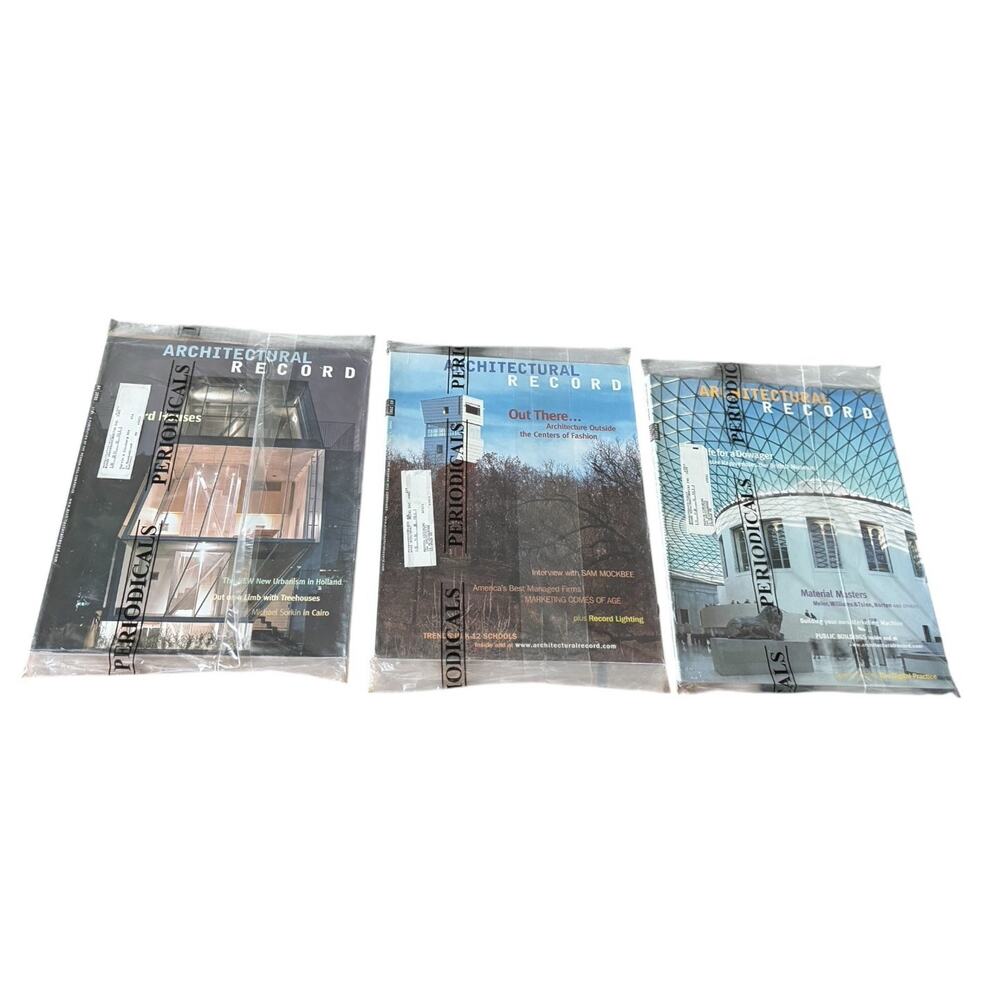 Architectural Record Magazine Lot 2000 2001 Richard Meier Sam Mockbee Sealed New